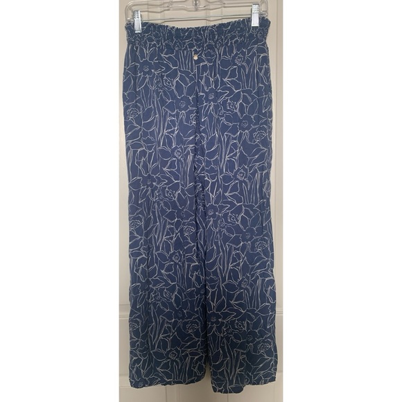 Roxy Floral Pants High Slit Women’s Size Medium - Picture 2 of 4